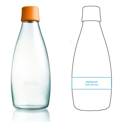 bouteille personnalisable en verre de 80 cl