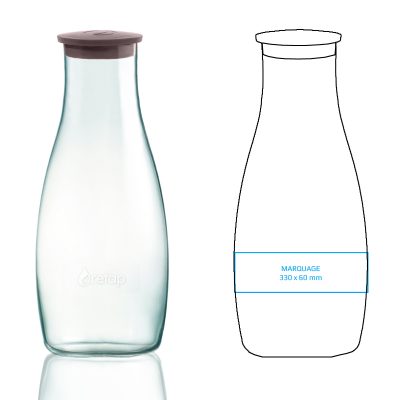 carafe personnalisable au nom de votre entreprise