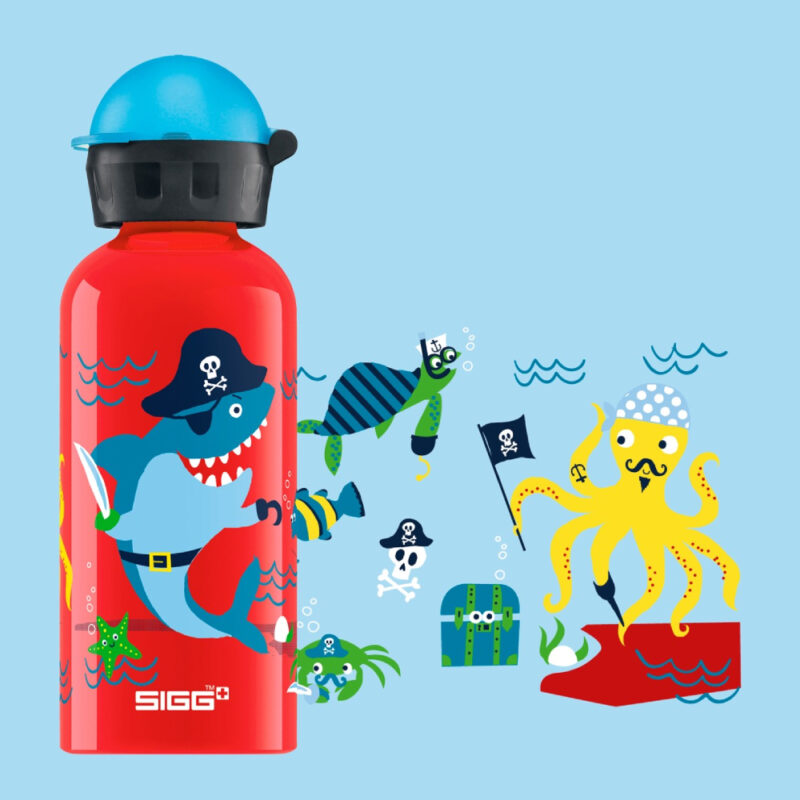 Gourde pour enfants colorée de la marque Sigg, dispo chez pimp-my-bottle