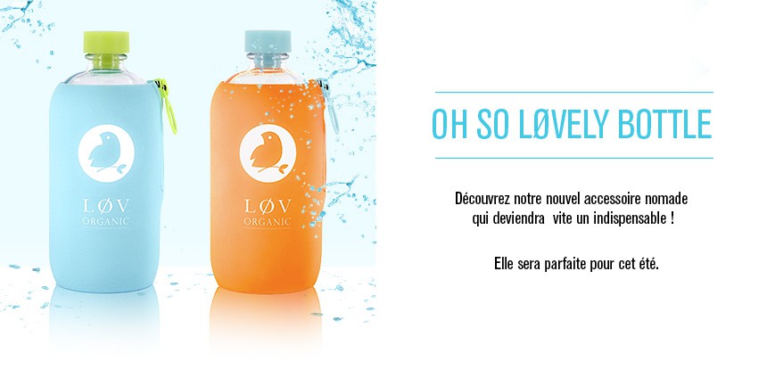 Lovely bottle aquaovo, une bouteille d'eau co-brandée