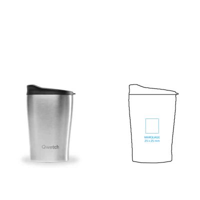 Mug isotherme personnalisé en inox de 24 cl