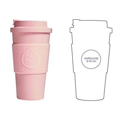 Mug réutilisable publicitaire et compostable, personnalisable