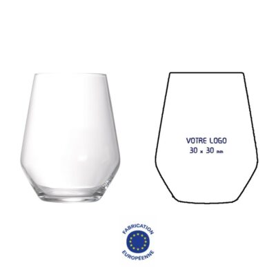 Verre personnalisable avec votre logo, pour salles de séminaire, salles de réunion