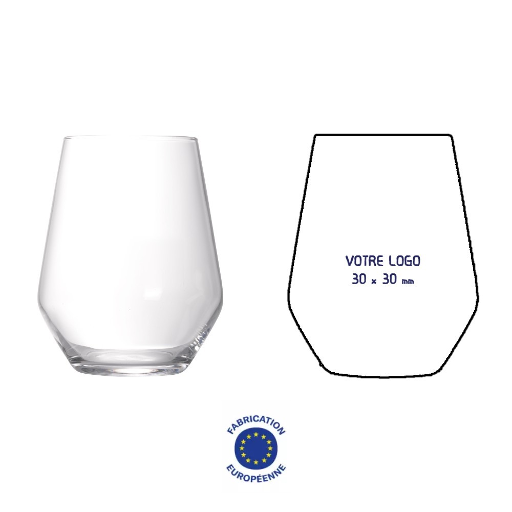 Verres personnalisables design pour salles de séminaire